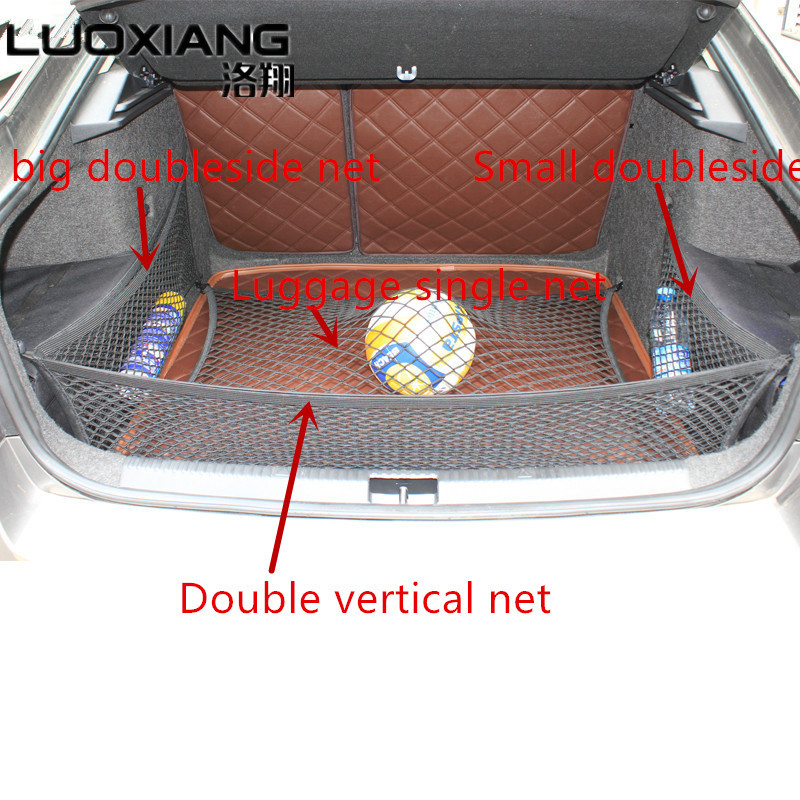 Car Cargo Net Trunk - สำหรับ Octavia A7 Refit พิเศษเดียวกระเป๋าเดินทางสุทธิคู่ด้านข้างคู่แนวตั้งตาข่ายยืดหยุ่นสูงสำหรับ Octavia