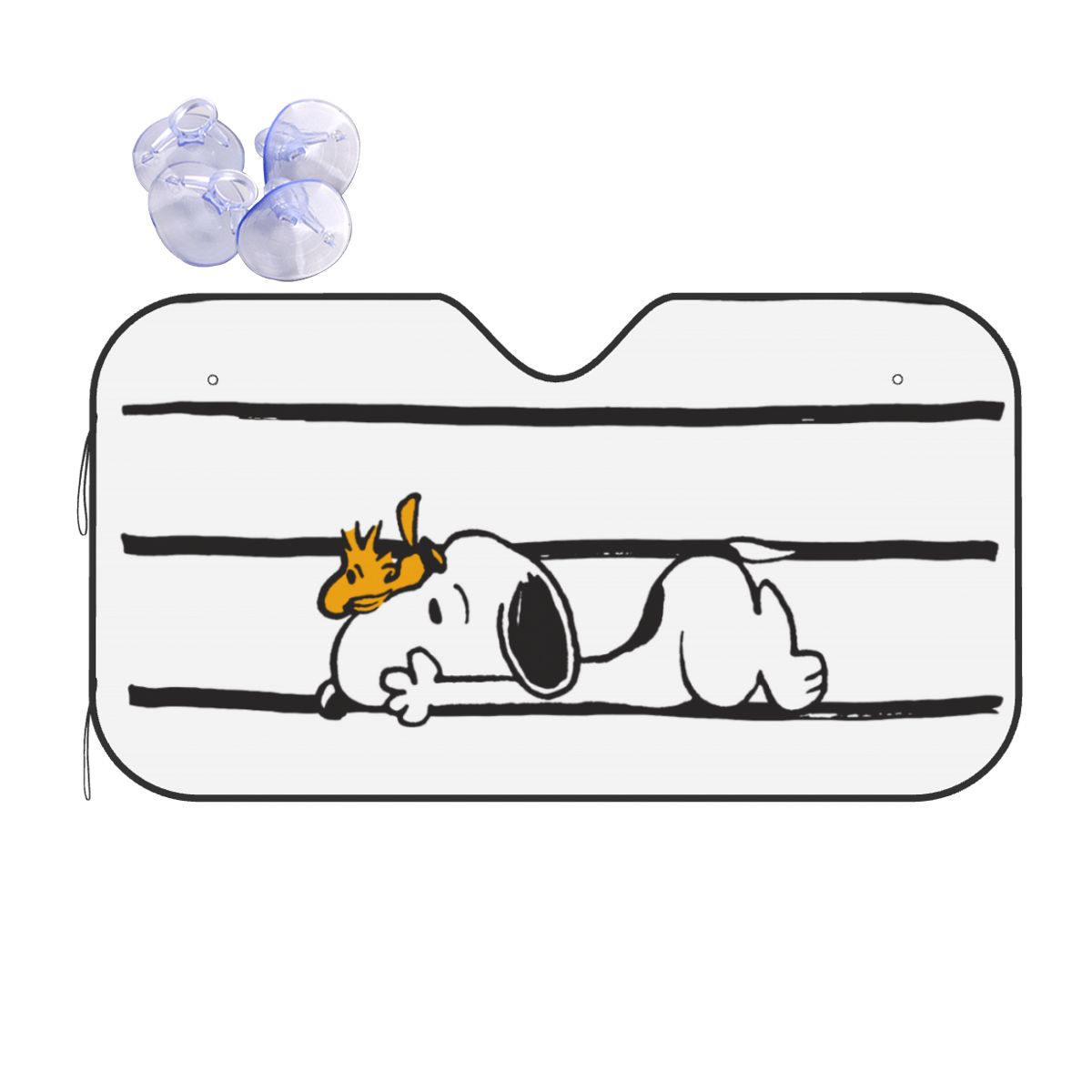 Automatic Car Sunshade - Snoopys Smile Giggle Laugh Windshield Sunshade