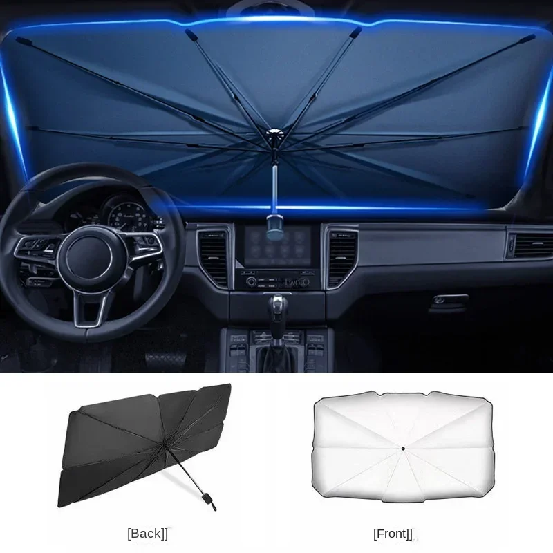 Automatic Car Sunshade - ร่มบังแดดหน้ารถ Baseus ป้องกันแสงแดด ขอบเย็บอย่างดี สำหรับหน้าร้อน