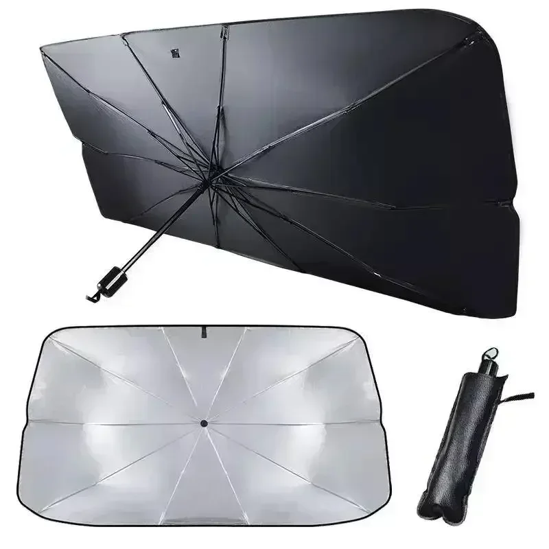 Automatic Car Sunshade - แผ่นบังแดดกระจกรถยนต์แบบพับได้ ร่มบังแดดหน้ารถ ป้องกันรังสียูวีและความร้อน พกพาสะดวก