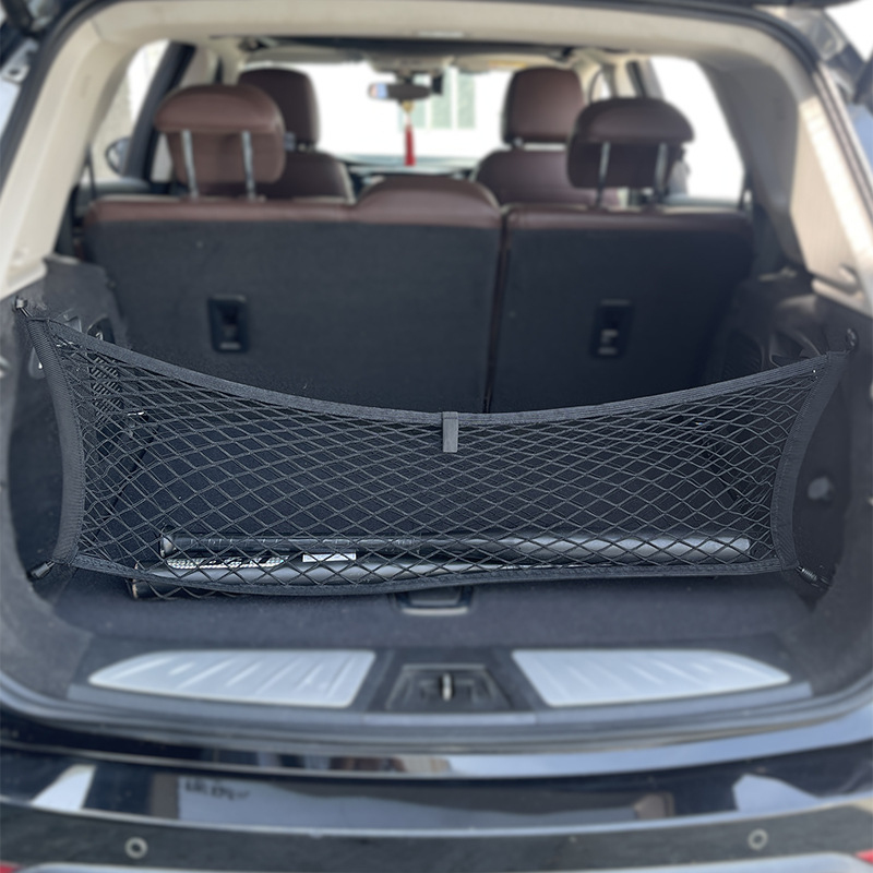 Car Cargo Net Trunk - ตาข่ายจัดเก็บสัมภาระในรถยนต์ แบบแนวตั้งและแบบแบน ตาข่ายยึดสัมภาระ ตาข่ายจัดระเบียบ สำหรับตกแต่งรถยนต์