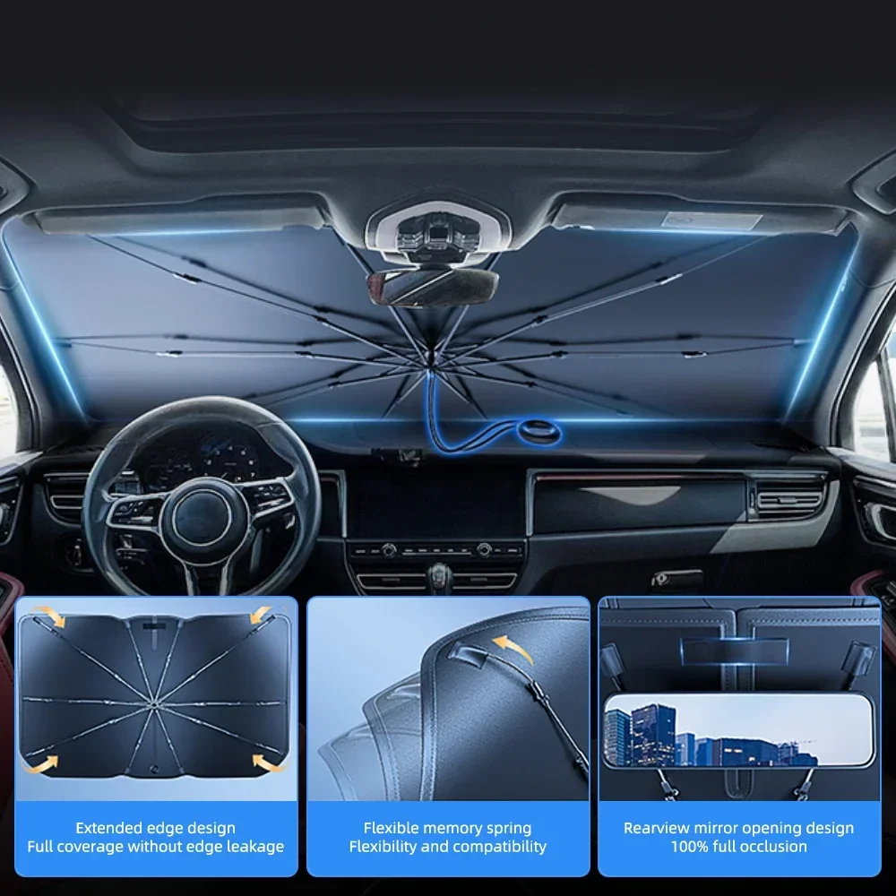 แผ่นบังแดดกระจกรถยนต์แบบพับได้ - Automatic Car Sunshade บทวิจารณ์และราคา