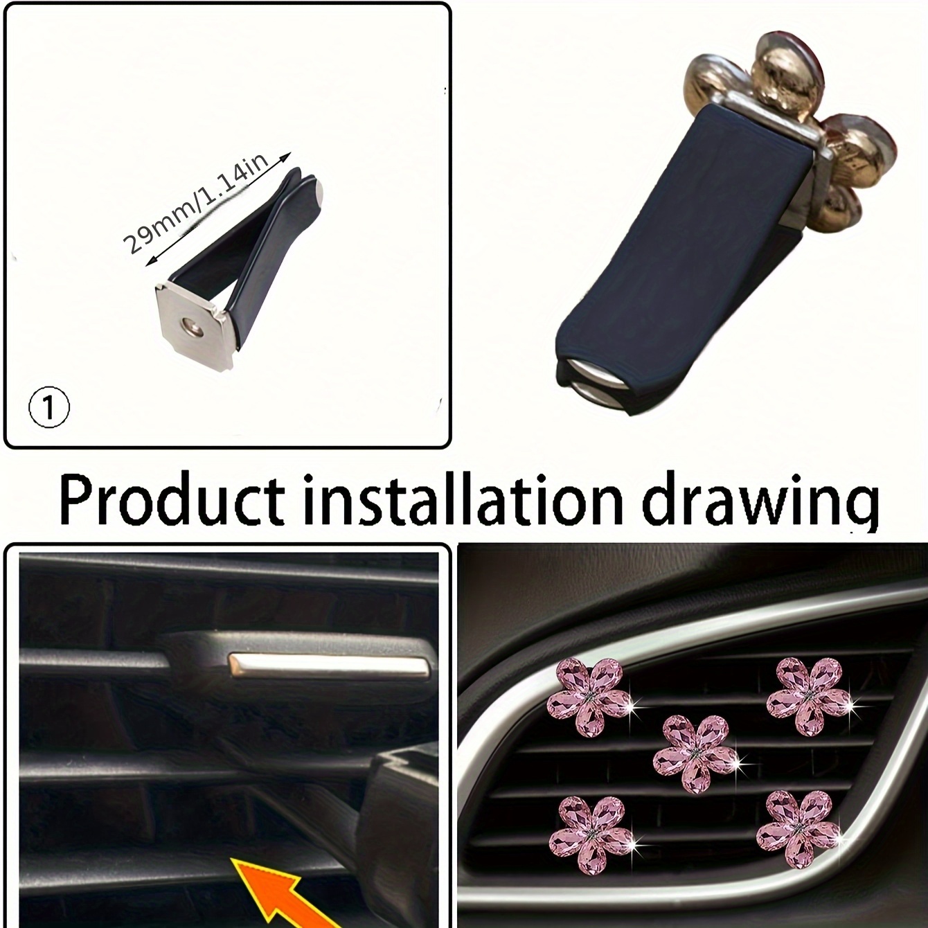 คลิปหนีบช่องแอร์รถยนต์รูปดอกไม - Car Accessories Must Have บทวิจารณ์และราคา