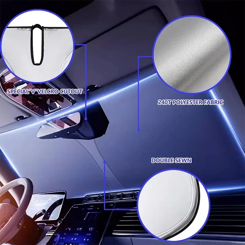แผ่นบังแดดกระจกรถยนต์แบบพับได้ - Automatic Car Sunshade บทวิจารณ์และราคา